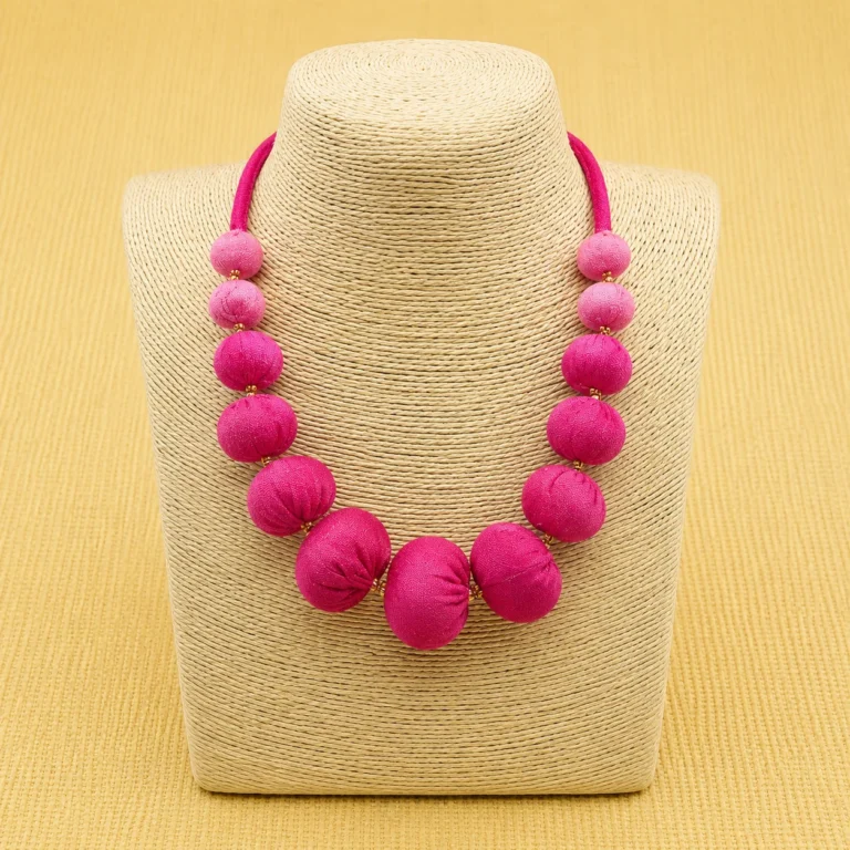 pink necklace